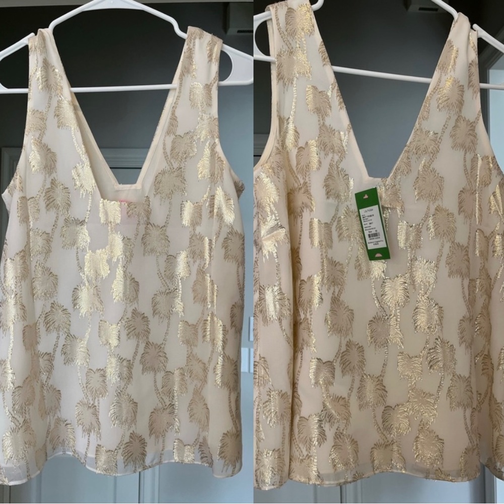 NWT Owen Silk Clip Top Resort White XXS